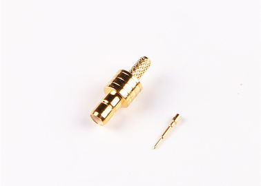 Gold überzogenes SMB-Verbindungsstück-gerades Stempel-Falz Rf-Koaxialkabel-Verbindungsstück
