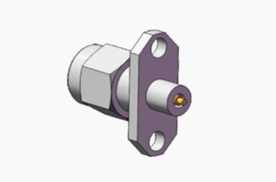 K2.92 Male Stainless Steel Two Hole Flange with Microstrip Contact Connector