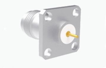 TNC Female 4-hole Flange Mount with Long Micro-strip RF Connector