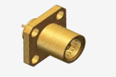 Brass BMA Female 4-hole Flange High Performance RF Coaxial Connector