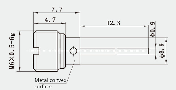 Stainless Steel SMP Plug Male Bulkhead RF Connector With Long Metal Convex Surface