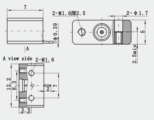 Superior Performance SMP Male Smooth Bore Right Angle RF Connector For PCB Mount