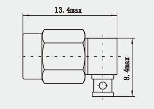 Corrosion Resistance SSMA Male Right Angle 90° RF Coaxial Connector for SFF-50-1 Cable