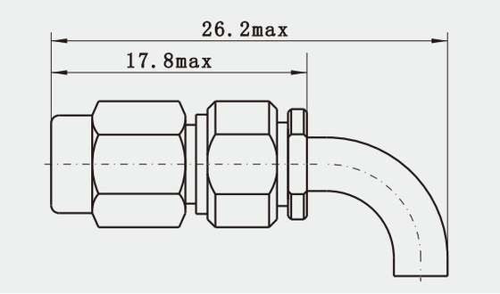 MSSM Male Right Angle Stainless Steel RF Connector for CXN3506/MF108A Cable