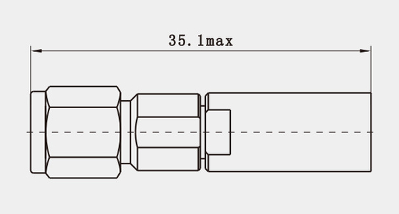 2.4mm Male Stainless Steel RF Cable Coaxial Connector for MF540A Cable
