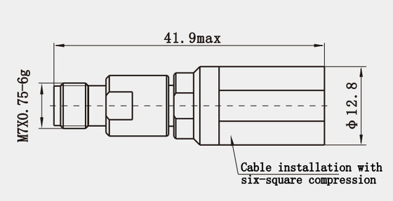 2.4mm Female Stainless Steel Material RF Connector For SF102E/SF102 Cable With Spring-loaded Armor