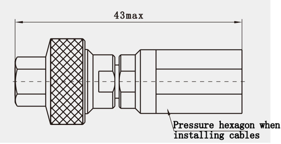 K Series 2.92 Milimetere Wave Stainless Steel RF Connector for MF363A Cable