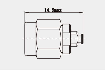 K Type Straight RF Connector For UT-034 Cable With PTFE Insulator And Stainless Steel