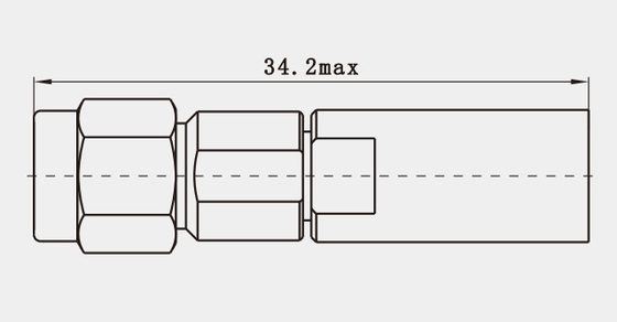Straight K2.92mm Male Stainless Steel RF Connector for MF540A Cable