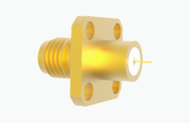 SMA Female Brass Aerospace Grade RF Coaxial Connector with Metal Convex Surface