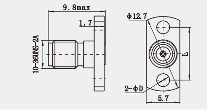 50Ω Stainless Steel Material MSSM Female RF Coaxial Connector With Micro-strip Nickel Plated