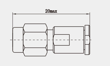 Reverse Polarity MSSM Female Stainless Steel RF Coaxial Connector