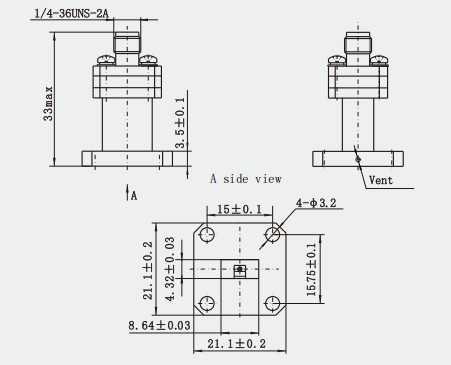 Aerospace Grade 2.92 Type Direct Feed Coaxial Adapter BJ260 with Communication Capability and 2W Continuous-wave Power