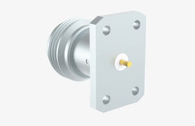 High Frequency N Female 4-hole Flange Microstrip RF Coaxial Connector