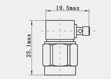 TNC Male Right Angle RF Coaxial Connector for RG316 Cable