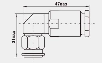 Stainless Steel TNC Type Male Right Angle RF Coaxial Connector