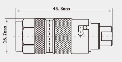 Bass Straight Design TNC Type Male Stainless Steel RF Coaxial Connector for SFF-50-3-1 Cable