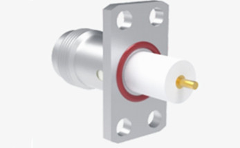 TNC Series Female 4-hole Flange RF Coaxial Connector with Micro-strip