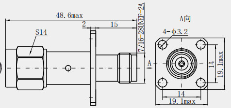 IEC 60169-17 Design Standard Straight TNC Male to Female RF Adapter Coaxial Connector Nickel Plated
