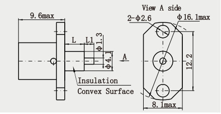 High Performance BMA Female  2-hole Flange  Brass RF Coaxial Connector