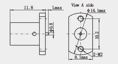 2-hole Flange BMA Female RF Coaxial Connector with Microstrip Connector