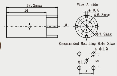 BMA Female Brass PCB Mount RF Coaxial Connector with Microstrip