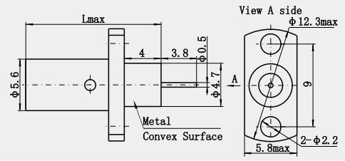 SBMA Hermetic Seal Female 2-hole Flange RF Coaxial Connector for PCB Board