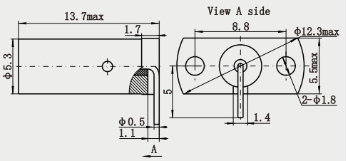 SBMA Straight Stainless Steel Right Angle Pin RF Coaxial Connector
