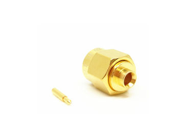 Gold Plated Male Plug SMA RF Connector Durable for Antenna Microwave RG405 Cable