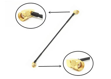 RG174 RF Cable Assemblies RPSMA Male Right Angle to RPSMA Male Right Angle Connector