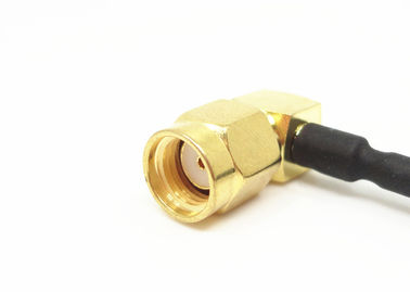 RG174 RF Cable Assemblies RPSMA Male Right Angle to RPSMA Male Right Angle Connector