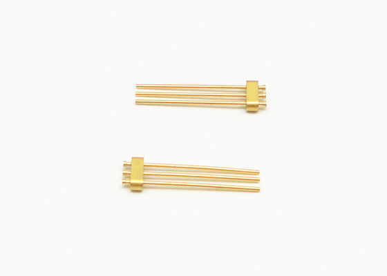 3 Pin Nail Head Glass To Metal Hermetic Seal Header With Gold Wire Bonding Surface JMC-874-JH