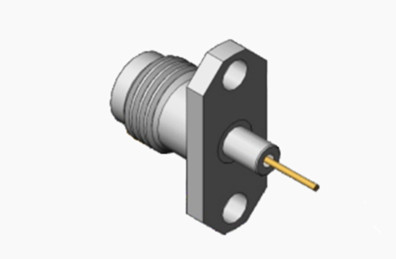 Weibliche 1,85 mm HF-Anschlussflansche Mundart Edelstahlmaterial mit langem Mikrostrip