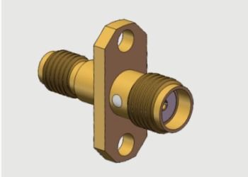 2 Löcher Flanschmontage SMA weiblich / Jack zu SSMA weiblich / Jack Adapter bis zu 18 GHz