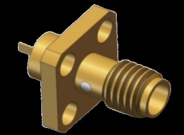 SSMA Weiblicher Koaxiale RF-Anschluss 4 Löcher Flanschmontage mit Mikrostrip Flat 18GHz 50Ω