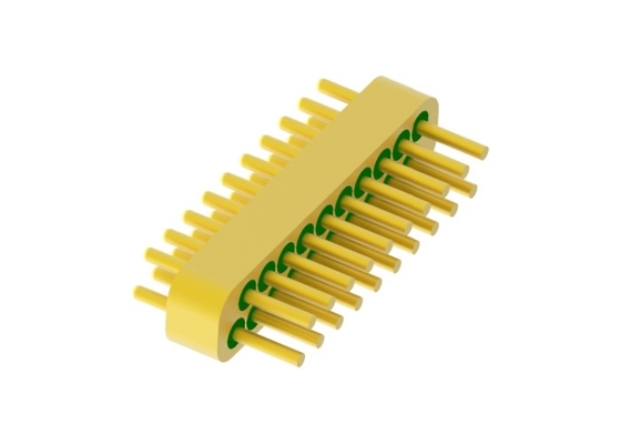 20 Pins 2 Reihen Hermetische elektrische Steckverbinder Kleine Größe Golddrahtverbindung MC-827T2-JH