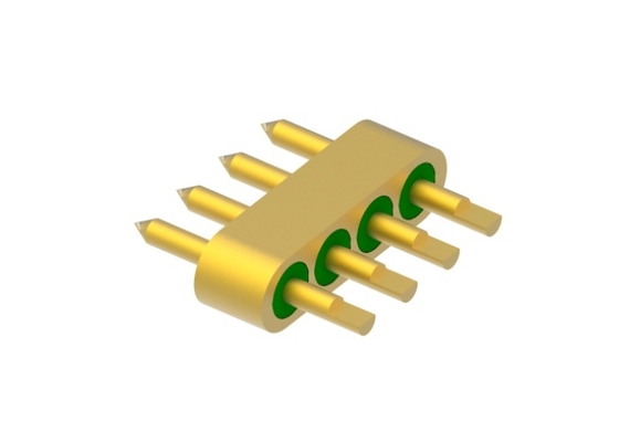4-Pin-Schamfer-Glas-Metall-Hermetische Dichtung mit Golddraht-Bindungsfläche MC-2061T-JH