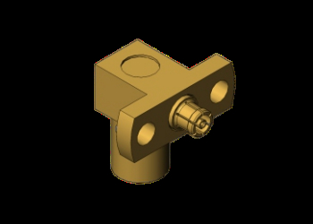 50Ω Goldplattiert Rechtswinkel-SMP Männlich zu SSMP Weiblich zu SSMP Stecker an Jack RF Koaxial Adapter bis 40 GHz