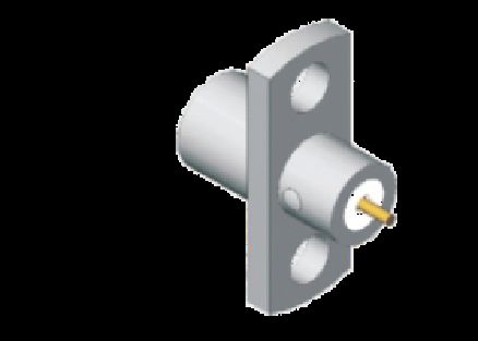 Edelstahl SMP Stecker Halb-Rastend Panel Mount SMP Stecker 2-Loch Flanschmontage Limitierte Rastung Frequenz bis 18GHz
