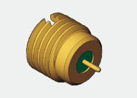 50Ω hermetisch abgedichteter SMPM-Stecker für Koaxialkabel, Stecker, 0,3 MHz - 40 GHz, 170 V