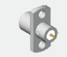 Edelstahl SMP Stecker Halb-Rastend Panel Mount SMP Stecker 2-Loch Flanschmontage Limitierte Rastung Frequenz bis 18GHz