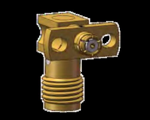 Winkel-SMA-Buchse auf SMP-Buchse Adapter Frequenzbereich 0,3 MHz bis 18 GHz unter Verwendung von Mikrowellenkomponenten