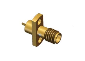 Vergoldete SSMA-Buchsen-Mini-Jack-Flanschsteckverbinder mit Microstrip-Flach für 5G-Mikro-Basisstation