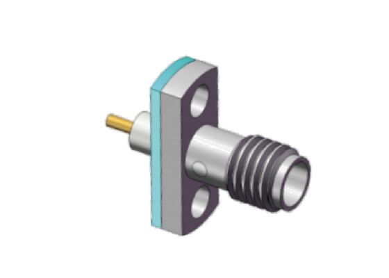 Wasserdichte Edelstahlflansche SSMA RF-Anschluss 18 GHz mit Versiegelungsring für raue Umgebung