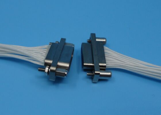 J30J-Serie-Anschluss 21pins weibliche Steckdose Kontaktzentrum Goldbeschichtung mit weißem Draht 500mm für Satcom, Sensoren