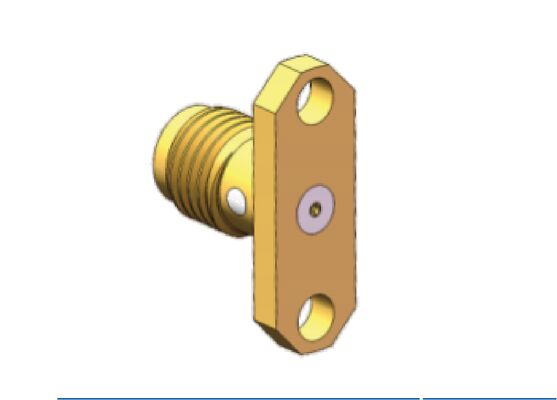 SMA-HF-Stecker, 18 GHz, Buchse, Kantenmontage, Flanschmontage, akzeptiert Stiftdurchmesser 0,3 mm