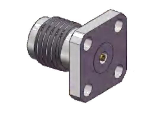 40 GHz 2,92 mm HF-Stecker, weiblich, 4 Löcher, Flanschmontage, akzeptiert Stiftdurchmesser 0,3 mm