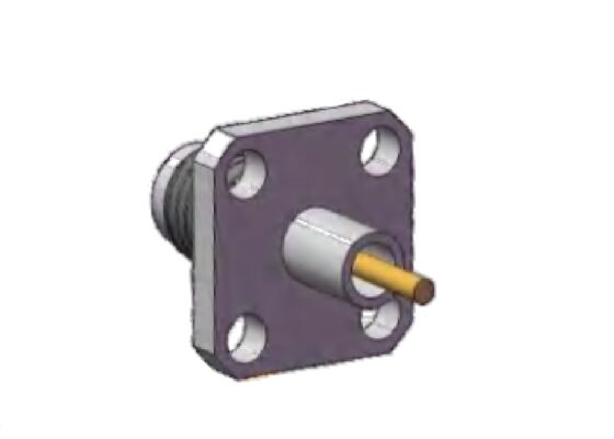 40GHz 2,92mm RF-Steckverbinder Buchse, Vierloch-Flansch Panel Mount, passender Stiftdurchmesser 0,051 Zoll (1,3 mm), Flanschlochabstand 0,339 Zoll (8,6 mm)