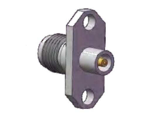 SS-Steckverbinder 40 GHz 2,92 mm RF-Steckverbinder K-Buchse Flanschmontage Lochabstand 0,480 Zoll (12,2 mm)