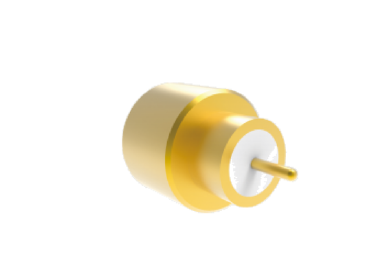 Hermetisch abgedichteter 50-Ω-40-GHz-SMPM-Stecker mit vollständiger Rastung für Leiterplattenlötung mit Stift-Außendurchmesser 2,18 mm, Luft- und Raumfahrt-HF-Steckverbinder mit geringer Einfügungsdämpfung